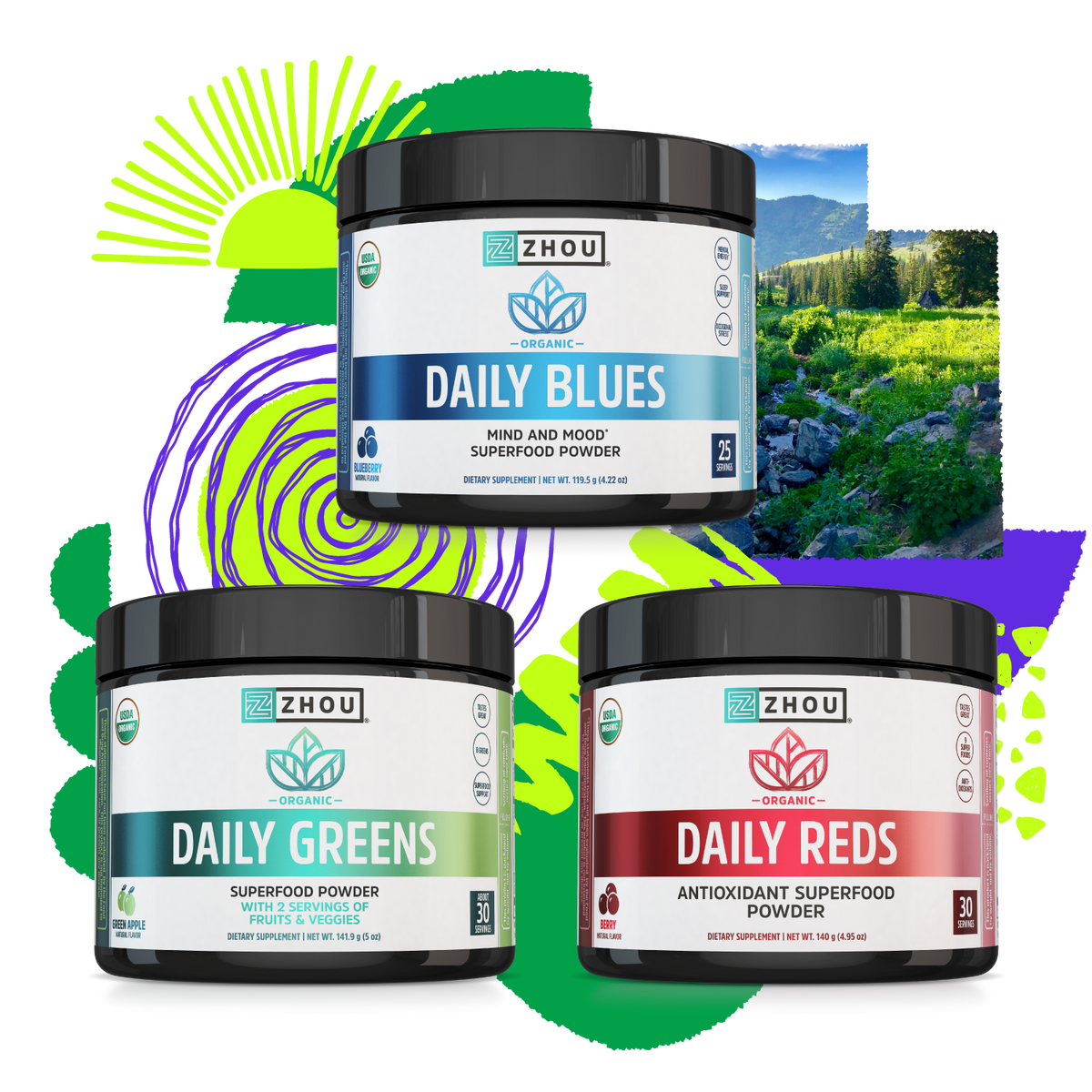 Zhou Daily Superfoods Bundle MegaBDM