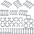 Stainless Steel Labret Ear Nose Popular Rings - Steel Color 1.2*8 MegaBDM