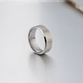 Men's Double Bevel Matte Stainless Steel Fashion Personality Ring - 8mm Steel Color / No. 6 MegaBDM
