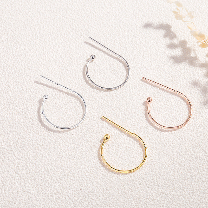 Fashion Glamorous Unique Sterling Sier Eardrops Rings - Rose Gold / 07 Line Earrings MegaBDM