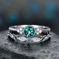 Classy Women's Fashion Zircon Two-piece Emerald Rings - Green / No. 5 MegaBDM