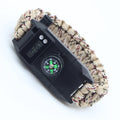 Woven Watch Wilderness Outdoor Survival Emergency Umbrella Rope Handmade Bracelet - Desert Camouflage