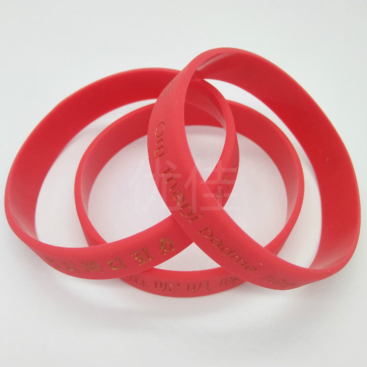 Mantra Luminous Silicone Wristband Source Large Bracelets - 190mm Luminous Om Mani Peme Hung Mantra MegaBDM