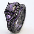 Black Zircon Gold Plated Fashion Engagement Ring MegaBDM
