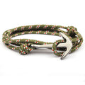 Navy Blue Color Nylon Rope Anchor Chain Couple Handmade Bracelet MegaBDM