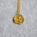 Niche Retro Golden Constellation Embossed Pattern Necklaces - Pisces MegaBDM