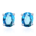 Version Stylish Simple Versatile Temperament Single Diamond Color Ear Line - Sea Blue MegaBDM