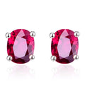 Version Stylish Simple Versatile Temperament Single Diamond Color Ear Line - Rose Red MegaBDM