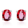 Version Stylish Simple Versatile Temperament Single Diamond Color Ear Line - Red MegaBDM