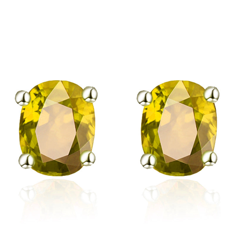 Version Stylish Simple Versatile Temperament Single Diamond Color Ear Line - Golden Yellow MegaBDM