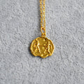Niche Retro Golden Constellation Embossed Pattern Necklaces - Gemini MegaBDM