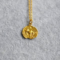 Niche Retro Golden Constellation Embossed Pattern Necklaces - Capricorn MegaBDM