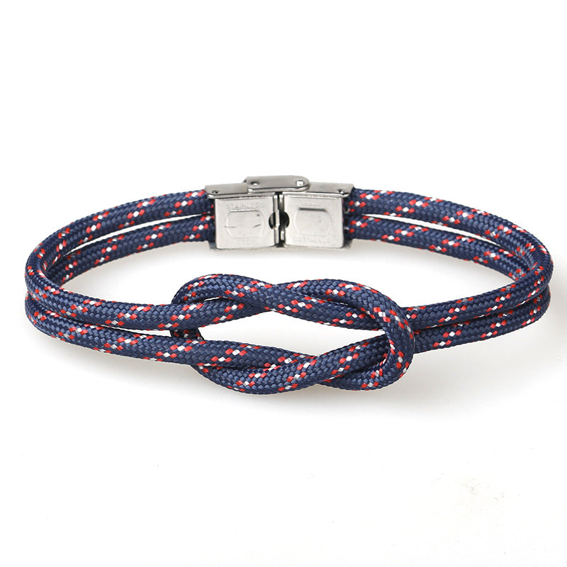 Women's & Men's Stainless Steel Snap Joint Fashion Navy Style Parachute Cord Truelove Bracelets MegaBDM