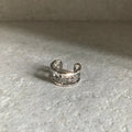 Bright Star Design White Gold Plated Zircon Starry Open Rings - Bright Stars, Small Stars, Open Ring / One Size MegaBDM