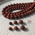 Rosewood Red Sandalwood Lotus Beads Carved Auspicious Cloud Bracelet - 10mm Single Fret Beads MegaBDM