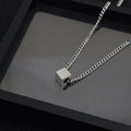 Women's & Men's Titanium Steel Square Personality Necklace - 607 Square Pieces 3mm Wide 50 5cm Each MegaBDM