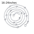 Sier Plated Bead Sweater Chain Korean Necklaces MegaBDM