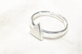 Fashion Geometry Pattern Square Round Smooth Opening Male Rings - Silver Q0352 MegaBDM
