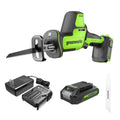 24V 1" One-Handed Compact Reciprocating Saw: 2.0 Ah Battery and Charger MegaBDM