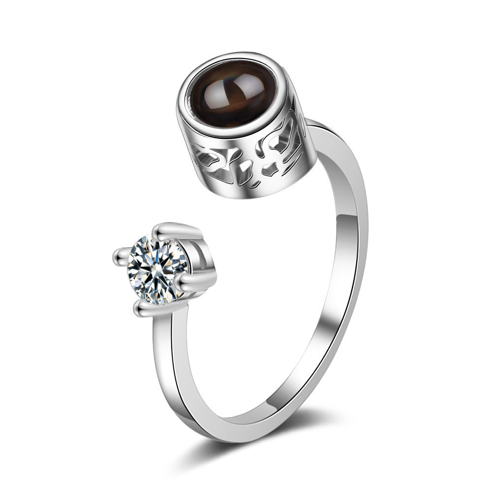 Language Love You Korean Diamond Projection Rings MegaBDM