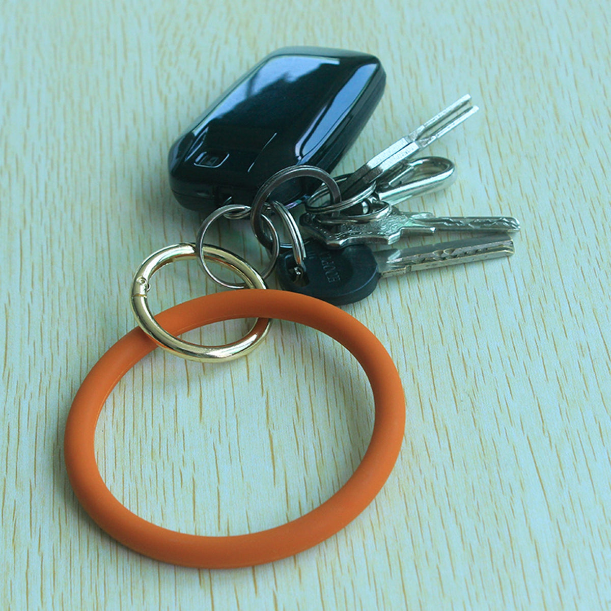 Large Round Silicone Key Case Gift Bracelets - Pumpkin-orange MegaBDM