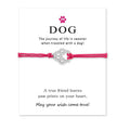 Dog's Paw Dog Lovers Wax Rope Bracelets - Double-Strand Rose Red MegaBDM