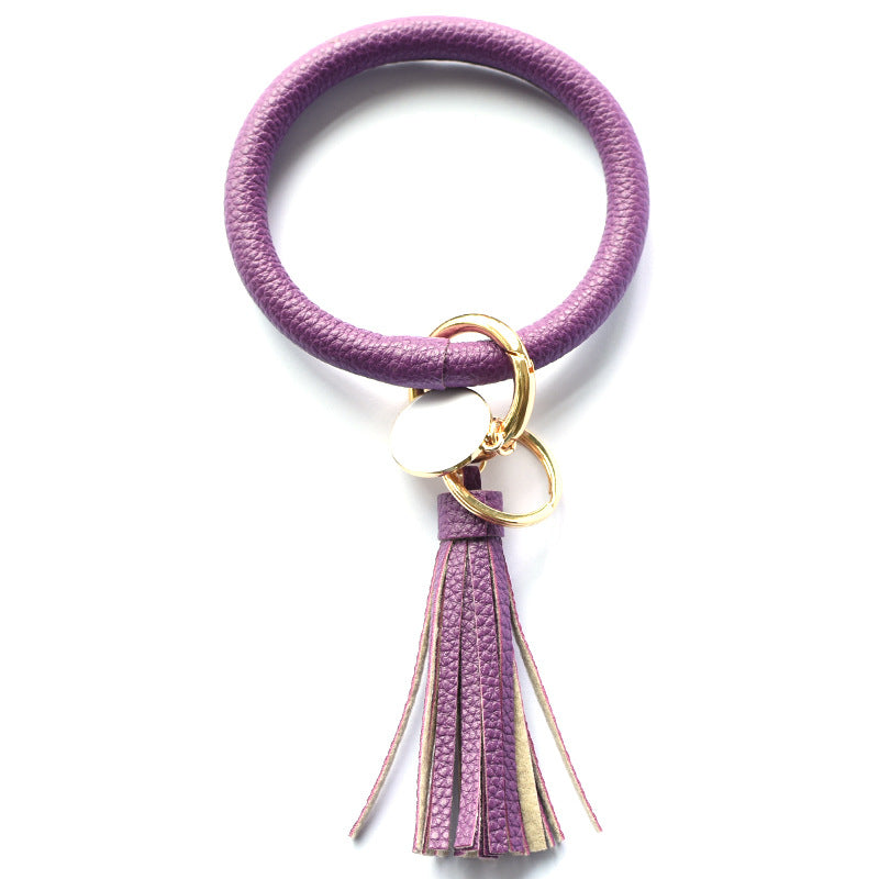 Christmas Pure Leather Key Creative Chain Bracelet - Purple style MegaBDM