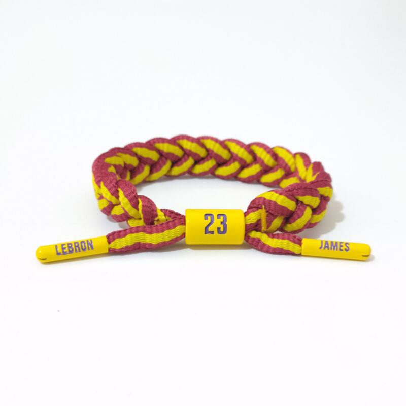 Women's Strap Basketball Shoelace Trendy Fashion Sports Wristband Star Male Curry Bracelets - James Cavaliers Reddish Yellow MegaBDM