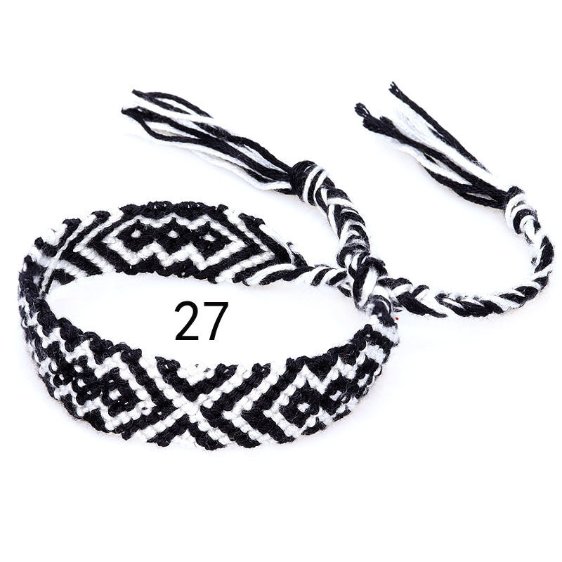 Ethnic Colorful Cotton Thread Friendship Hand Anklets - 27 MegaBDM
