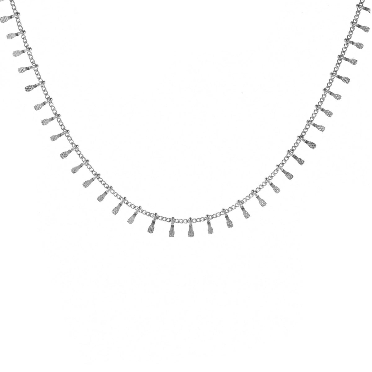 Copper Chain Clavicle Cold Style Casual Necklaces - Silver MegaBDM