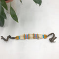 Women's Bohemian Indian Adult Primary Color Wooden Necklace - White, blue and red combo MegaBDM