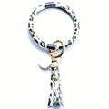 Christmas Pure Leather Key Creative Chain Bracelet - Claret Leopard Print MegaBDM