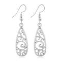 Fashion Court Vintage Alloy Round Roman Earrings - Three Silver MegaBDM