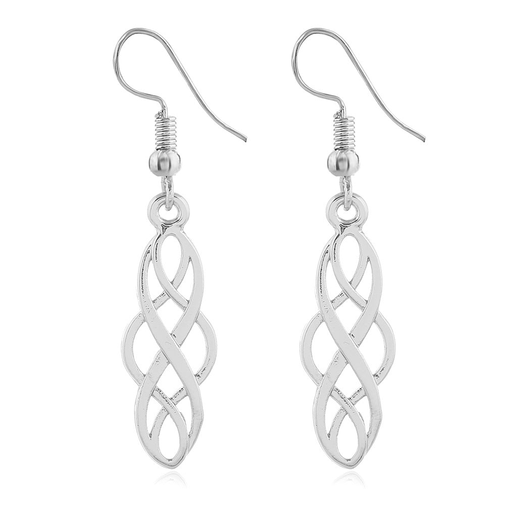Fashion Court Vintage Alloy Round Roman Earrings - Model 5 Silver MegaBDM