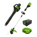 60V 13" Cordless Battery String Trimmer & 540 CFM Leaf Blower Combo Kit w/ 4.0Ah Battery & Charger MegaBDM