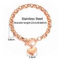 Women's Stainless Steel Heart Gold Plated Environmentally Bracelet MegaBDM