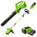 40V 15" Cordless Battery String Trimmer/Blower Combo Kit: 2.5 Ah Battery and Charger MegaBDM