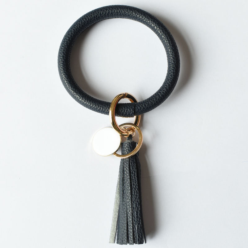 Christmas Pure Leather Key Creative Chain Bracelet - Navy Blue MegaBDM