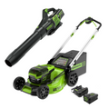 60V 21" Cordless Battery Push Mower and 610 CFM Blower Combo Kit w/ 5.0Ah Battery and Charger MegaBDM