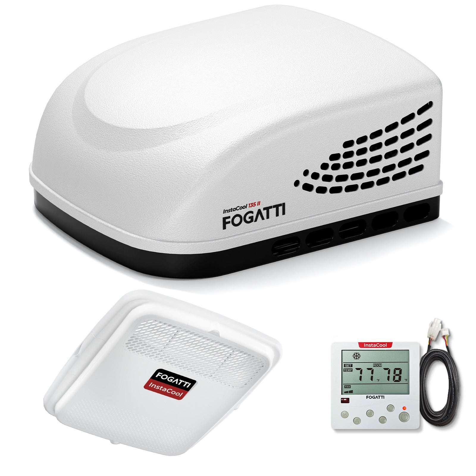 REFURBISHED - Fogatti InstaCool 13,500 BTU RV Rooftop Air Conditioner | Ducted / Non-Ducted MegaBDM
