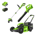 40V 20" Cordless Battery Push Mower 3pc Combo Kit: 4.0 Ah Battery and Charger MegaBDM