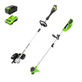 40V 8" Cordless Battery Edger and 12" String Trimmer Combo Kit w 4.0 Ah Battery and Charger MegaBDM