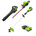 80V 16" Cordless Battery String Trimmer, 730 CFM Blower and 26" Hedge Trimmer Combo Kit: 2.0 Ah Battery and Charger MegaBDM