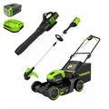 60V 17" Cordless Battery Push Lawn Mower 3PC Combo Kit: 4.0 Ah Battery and Charger MegaBDM