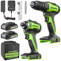 24V Cordless Battery Drill / Driver and Impact Driver Kit: (2) 2.0 Ah Batteries and Charger MegaBDM