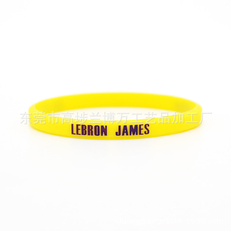 Basketball Star Kobe Curry James Owen Durant Wrist Bracelet - James No. 23 Yellow MegaBDM