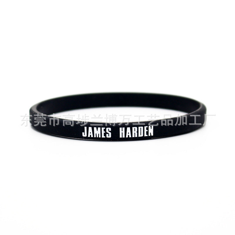Basketball Star Kobe Curry James Owen Durant Wrist Bracelet - Harden No. 13 Black MegaBDM