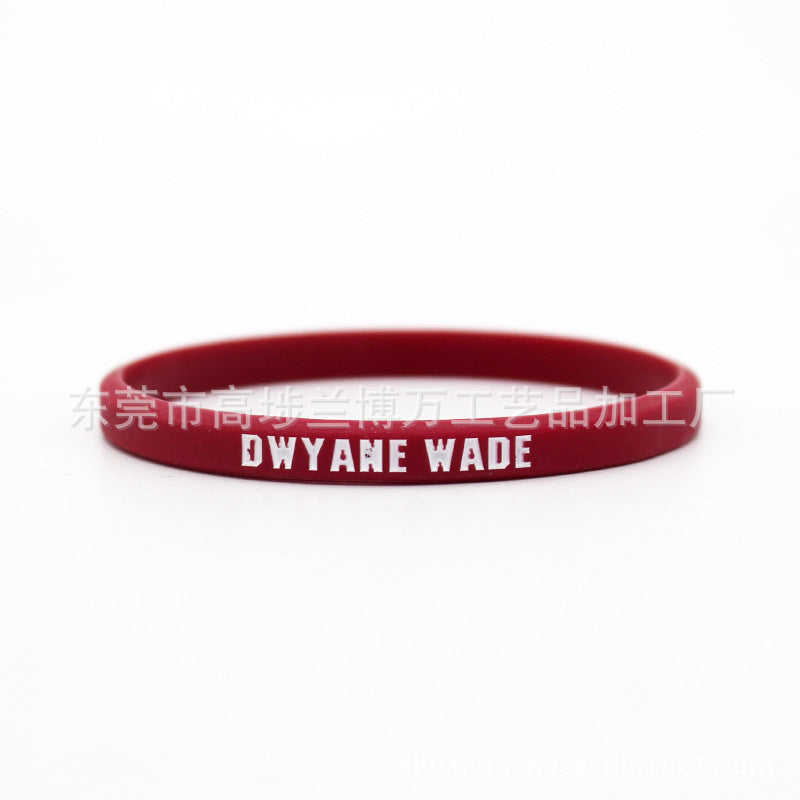 Basketball Star Kobe Curry James Owen Durant Wrist Bracelet - Wade Wine Red MegaBDM