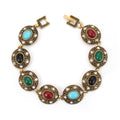 Women's Retro National Style Exquisite Oval Gem Diamond Bracelet MegaBDM