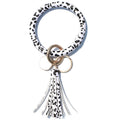 Christmas Pure Leather Key Creative Chain Bracelet - Black and White Dots Leopard Print MegaBDM